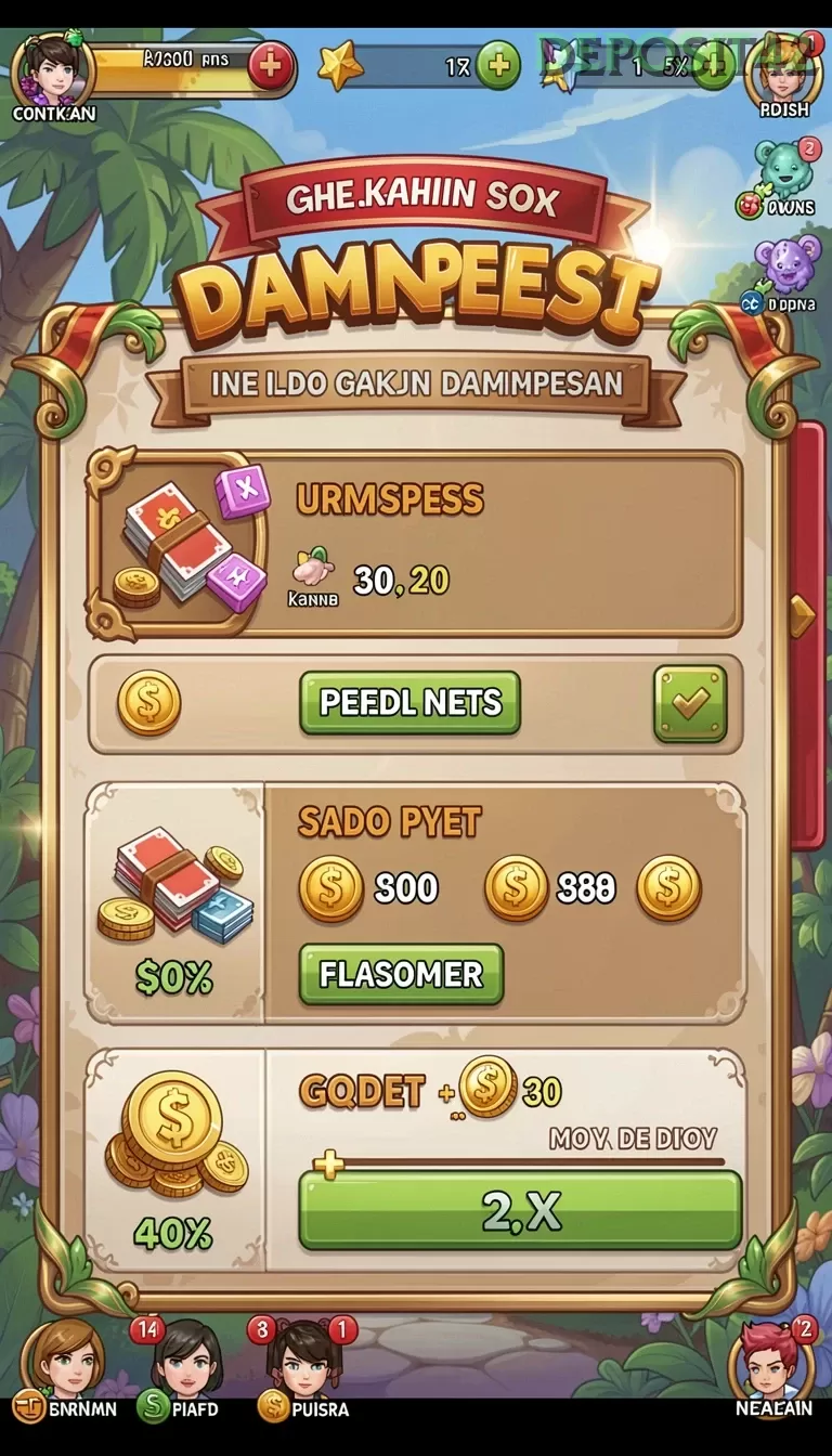 Cuplikan layar V96 — halaman utama